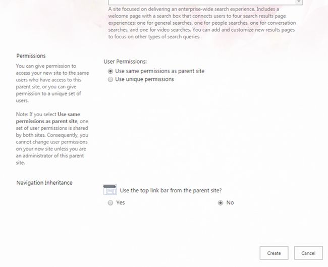 Navigation Inheritance